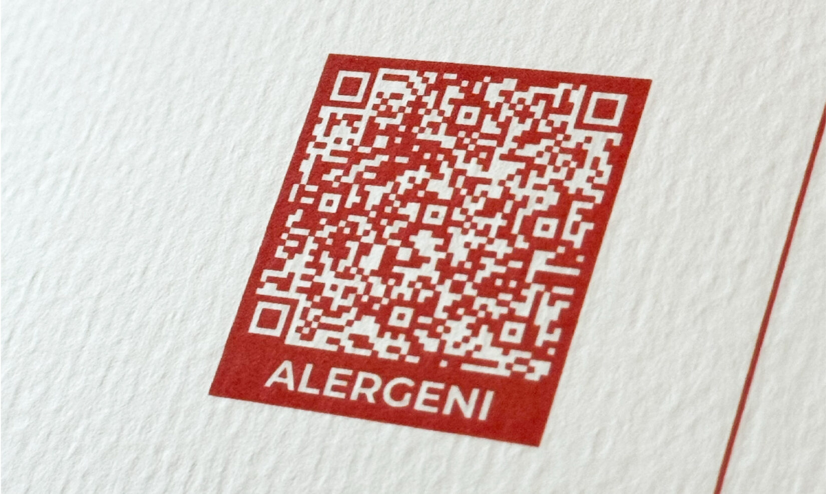Codul QR pentru alergeni, tipărit pe meniul braseriei