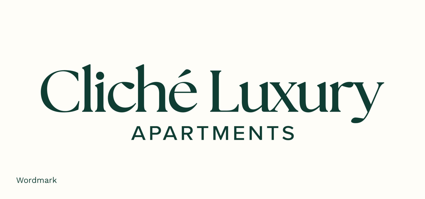 Logotipul Cliché Luxury Apartments, fără simbol