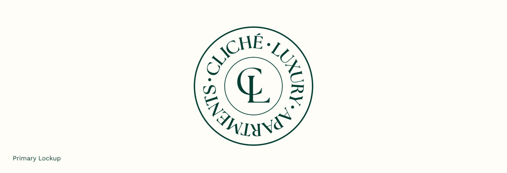 Sigiliul circular Cliché Luxury Apartments, cu simbolul în centru